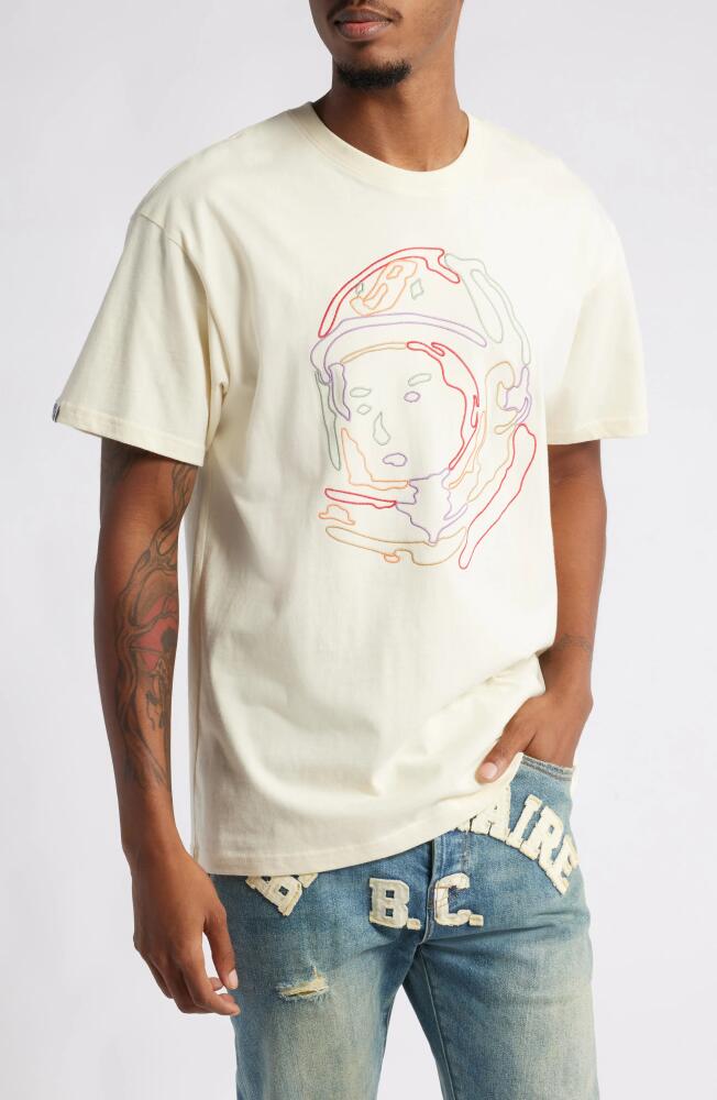 Billionaire Boys Club Embroidered Helmet Head Cotton Graphic T-Shirt in Winter White Cover