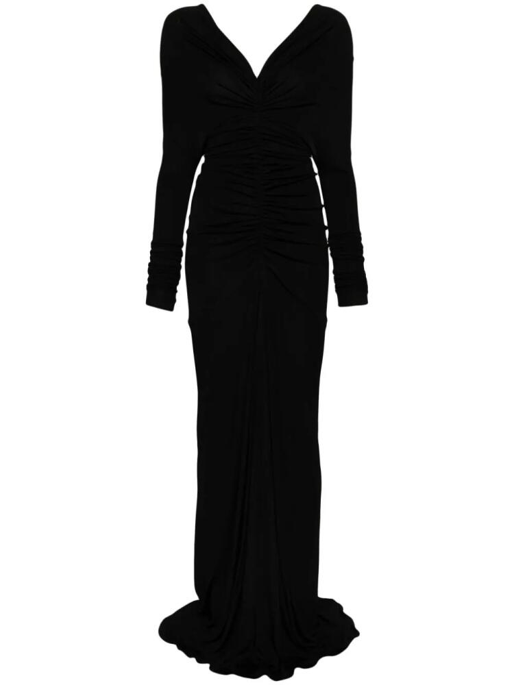 Atlein ruched maxi dress - Black Cover