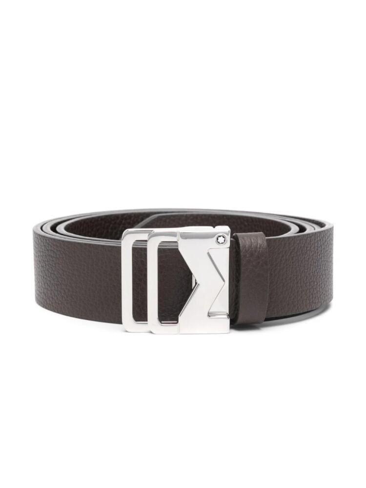 Montblanc leather grainy belt - Brown Cover