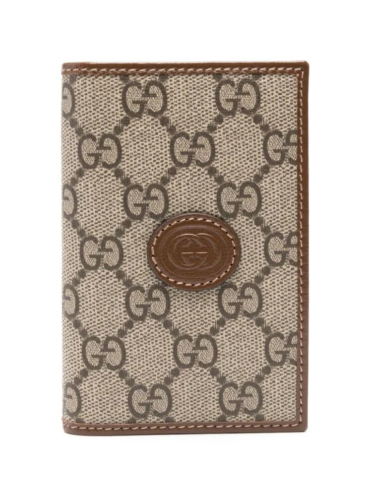 Gucci GG Supreme-canvas bi-fold wallet - Brown Cover