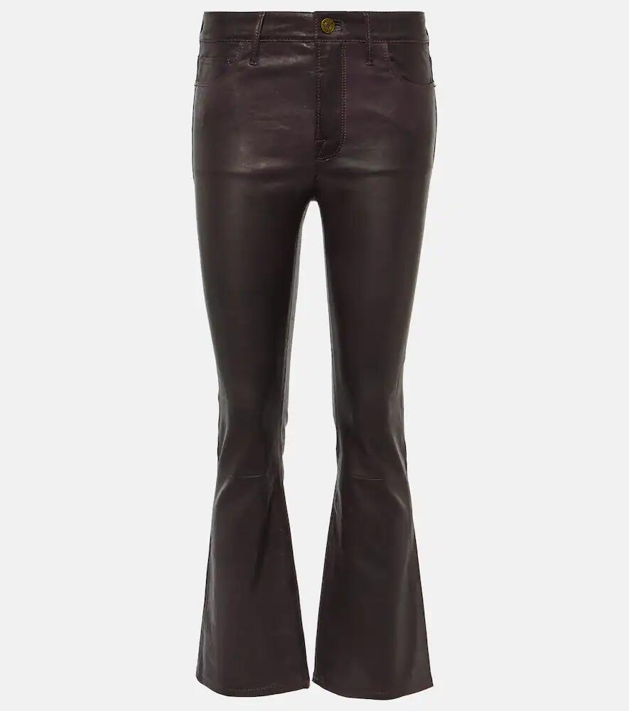 Frame Le Crop Mini Boot leather pants Cover