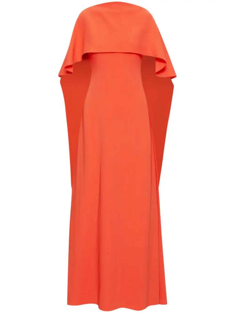 Oscar de la Renta cape maxi dress - Orange Cover