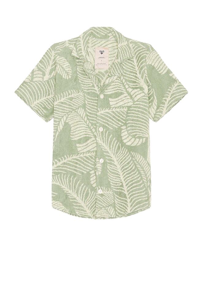 OAS Banana Leaf Cuba Terry Shirt in Green Cover