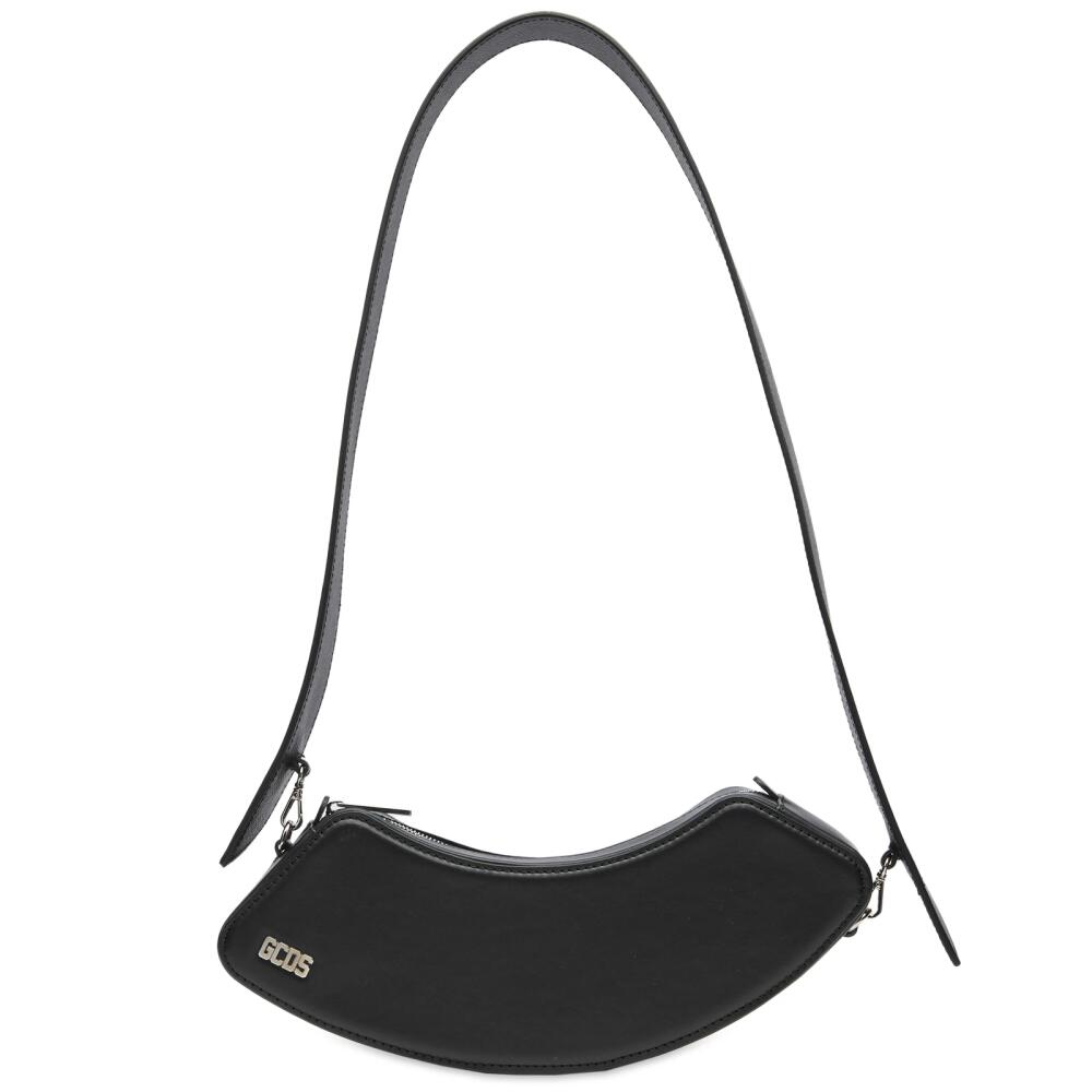 GCDS Women's Comma Medium Shoulder Bag in Black Cover