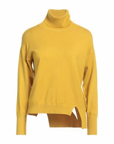 Take-two Woman Turtleneck Yellow Viscose, Polyester, Nylon Cover