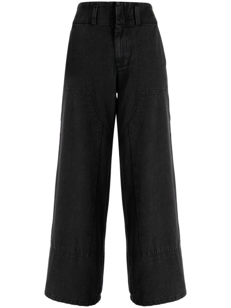 Sea high-rise wide-leg trousers - Black Cover