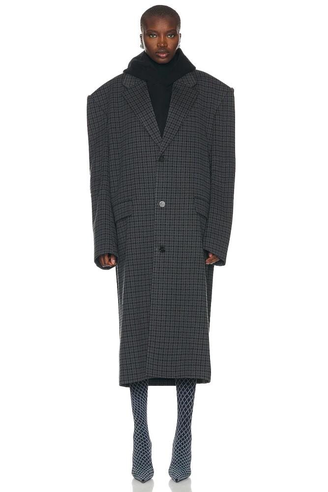 Balenciaga Knitted Coat in Charcoal Cover