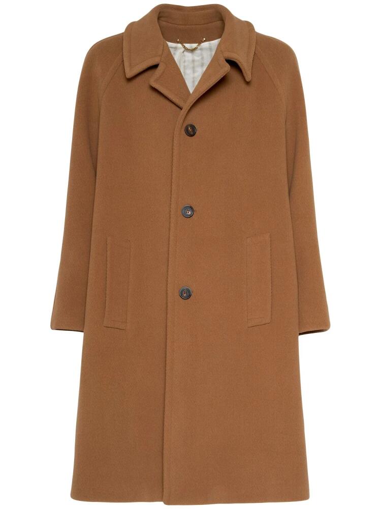 GOLDEN GOOSE Journey Herringbone Virgin Wool Coat Cover