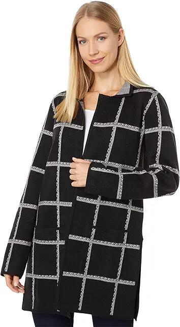 Hatley Sweater Blazer (Windowpane Plaid) Women's Clothing Cover