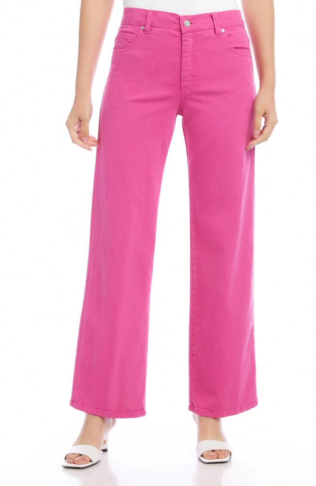 Karen Kane High Waist Wide Leg Pants in Pink Cover