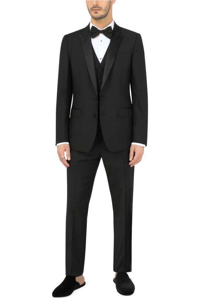 Dolce & Gabbana Regular Martini Fit 3-Piece Wool Blend Tuxedo in Blue Cover