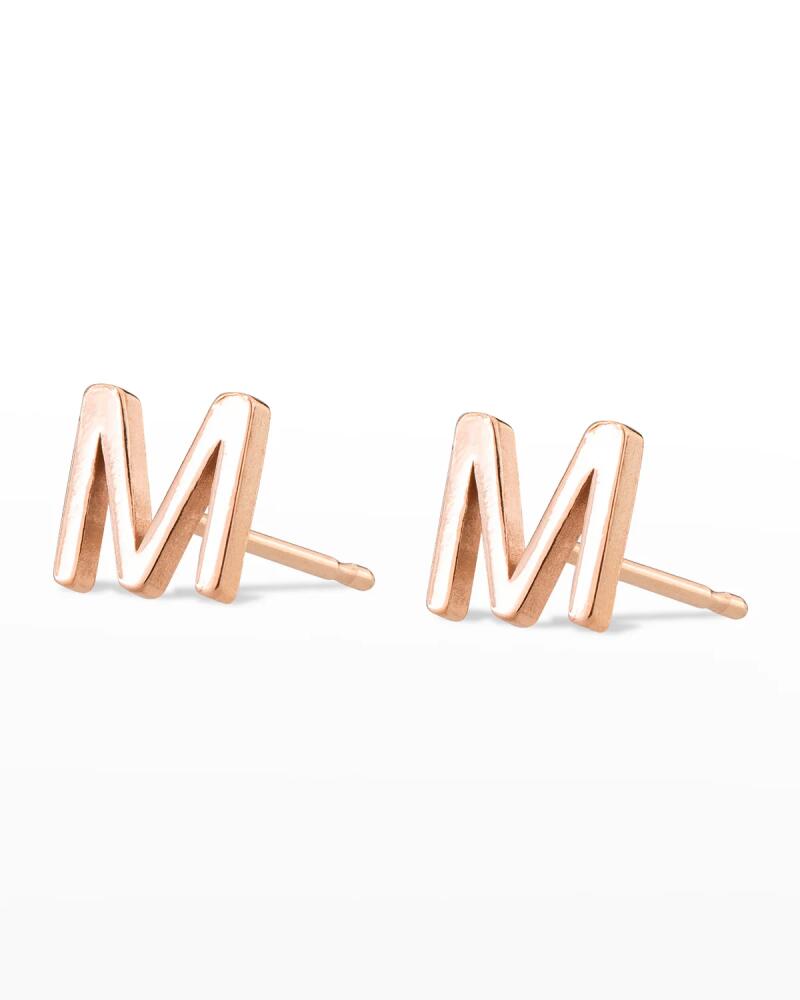 Maya Brenner Designs Rose Gold Mini Initial Earring Cover