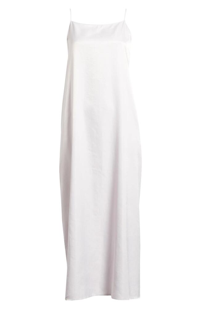 MELLODAY Crinkled Satin Slipdress in Sea Salt Cover