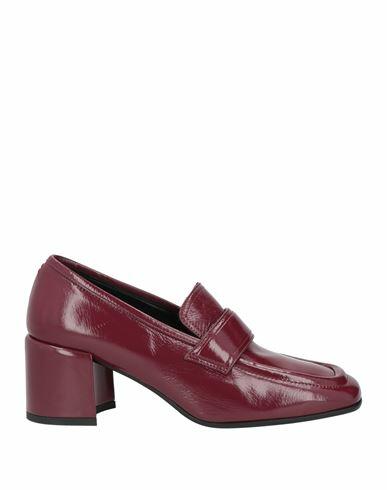 Halmanera Woman Loafers Burgundy Leather Cover