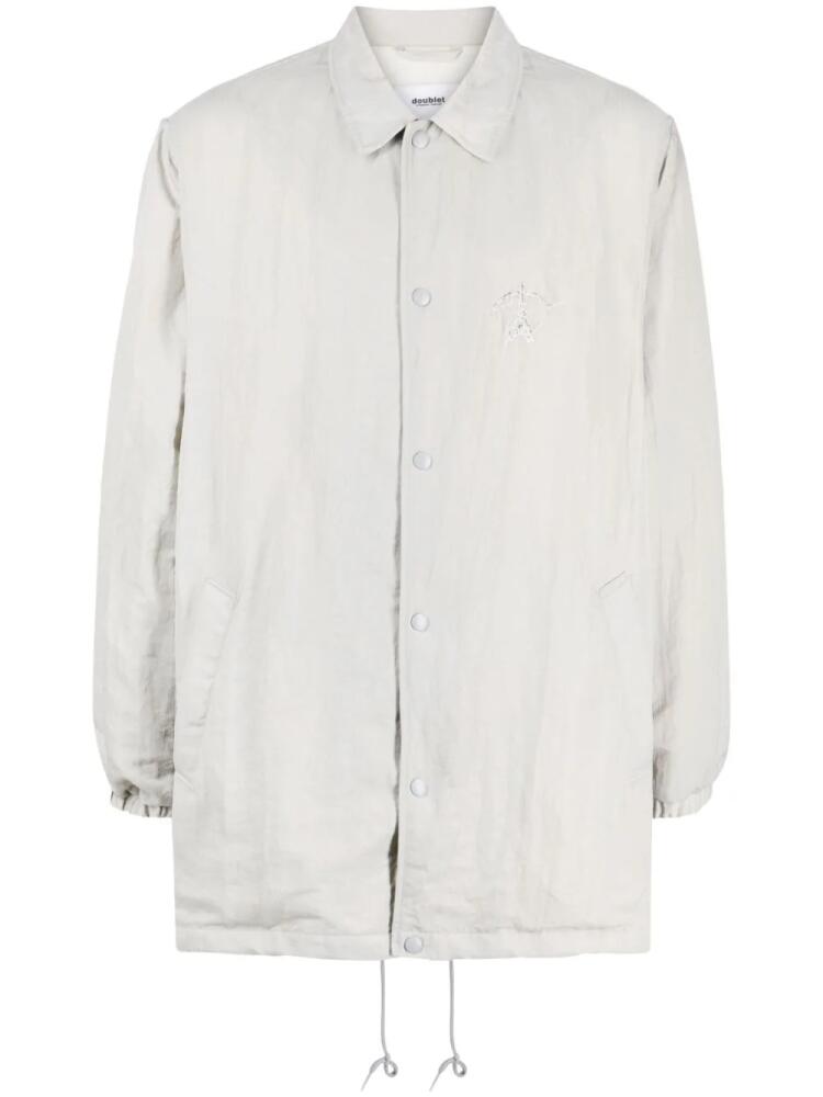 Doublet logo-embroidered shirt jacket - Grey Cover