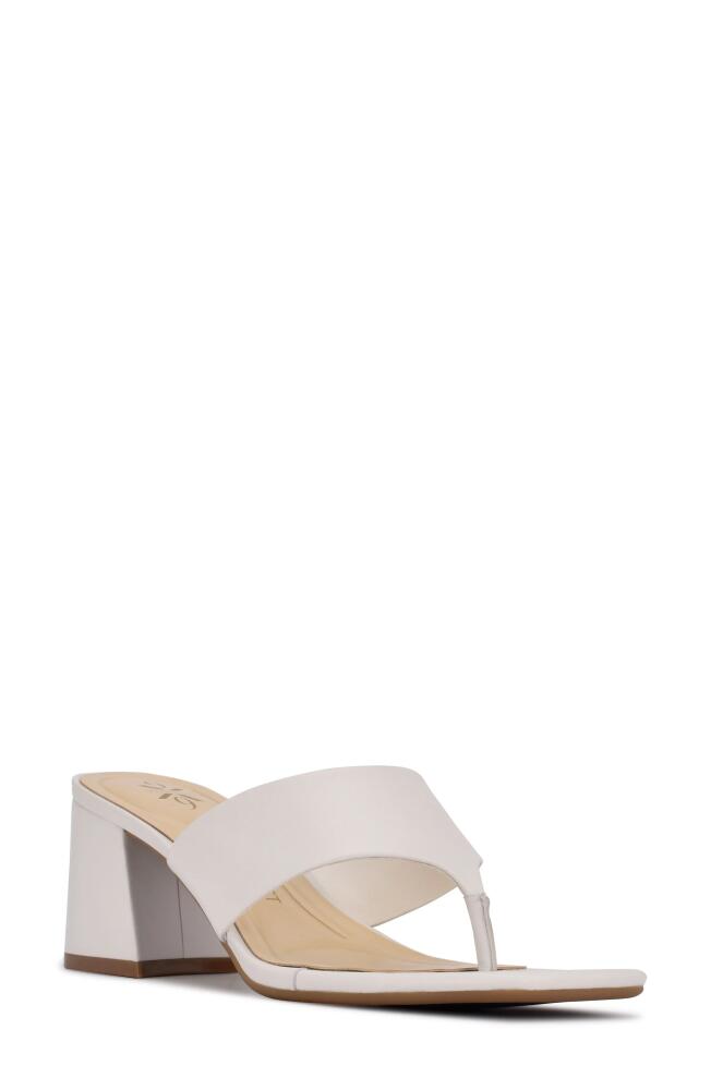 Nine West Gelina Slide Sandal in White Leather Cover