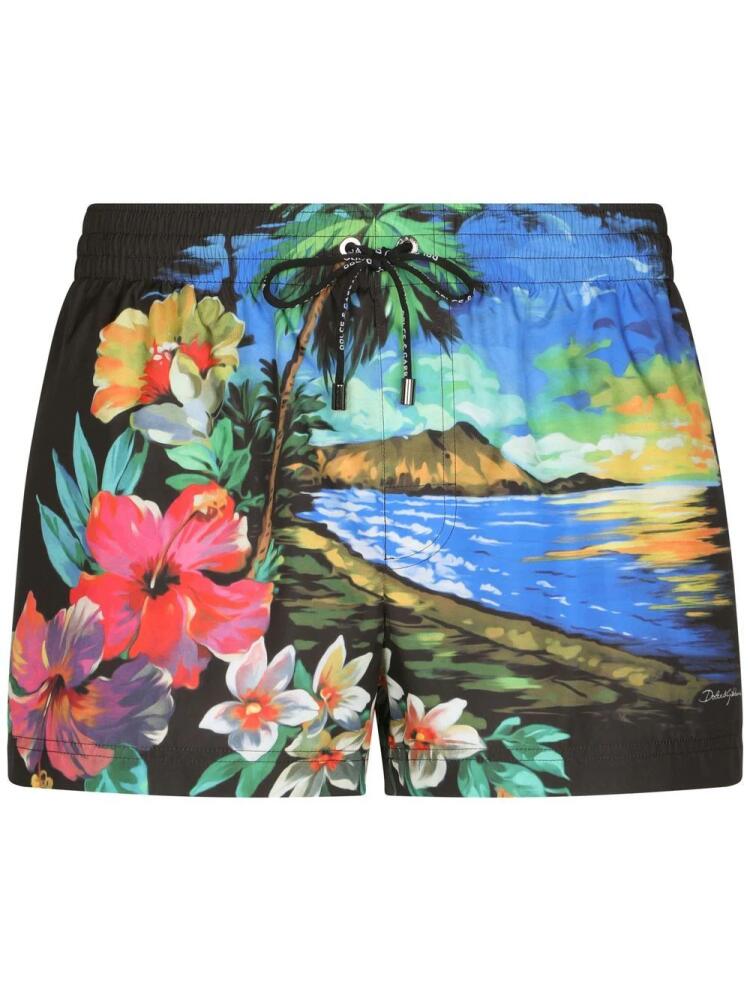 Dolce & Gabbana all-over graphic-print swim shorts - Multicolour Cover