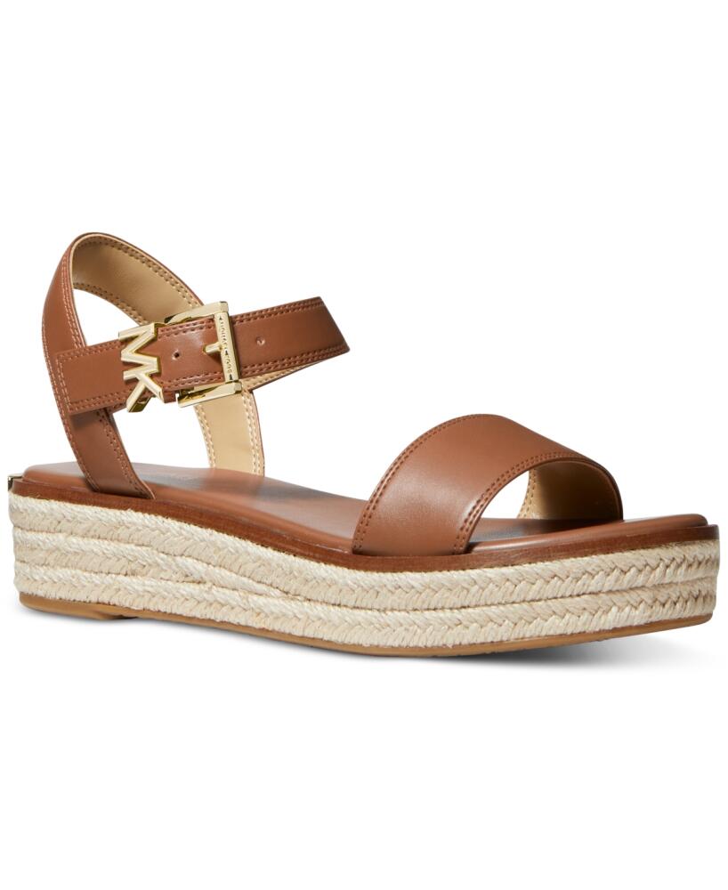 Michael Michael Kors Women's Richie Espadrille Platform Wedge Sandals - Luggage Cover