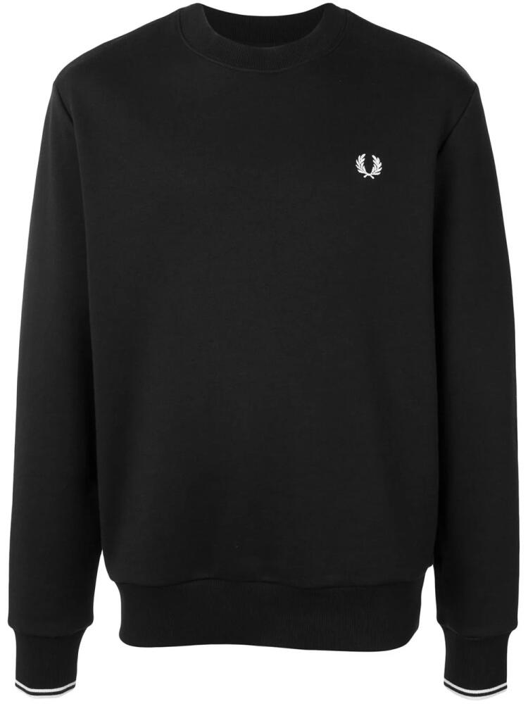 Fred Perry embroidered logo crew-neck sweatshirt - Black Cover