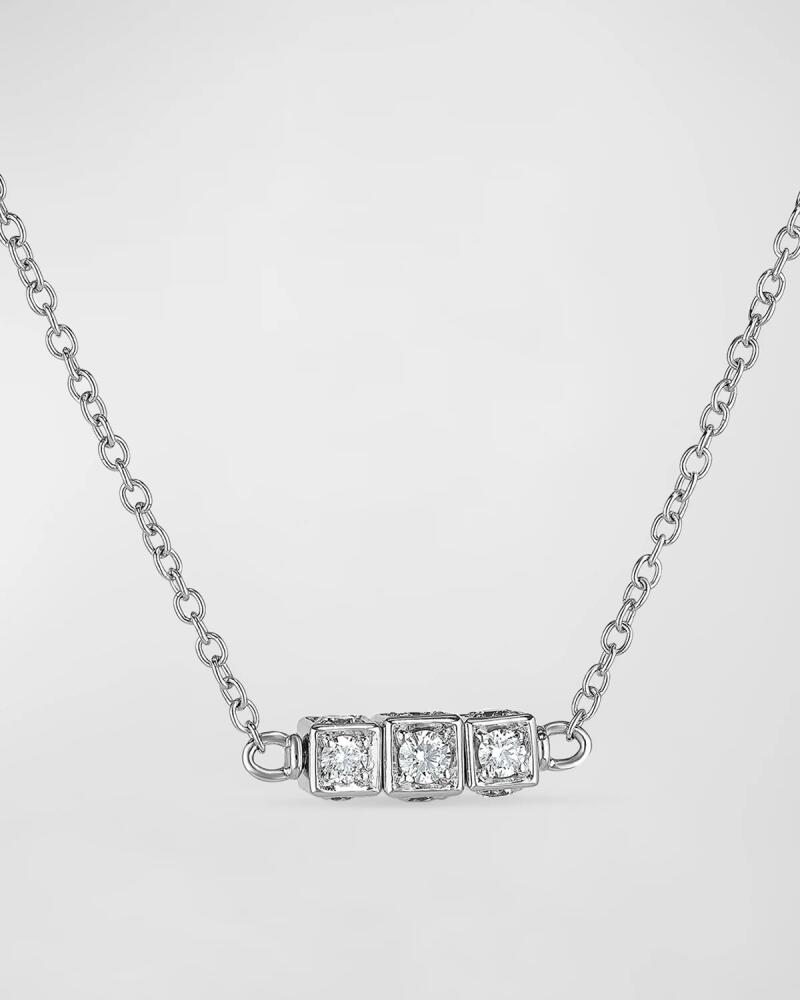 Miseno 18K White Gold Faro Necklace with Diamonds Cover