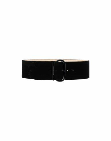 Emporio Armani Woman Belt Black Viscose, Cupro, Bovine leather Cover