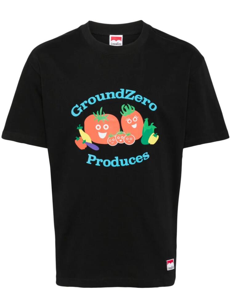 Ground Zero graphic-print cotton T-shirt - Black Cover