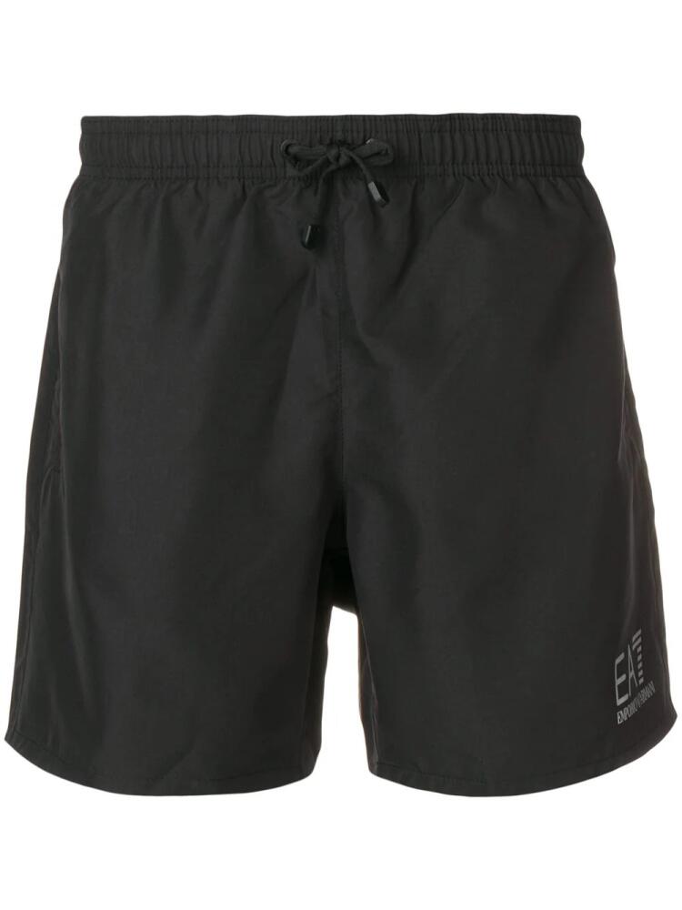 Ea7 Emporio Armani logo print swim shorts - Black Cover