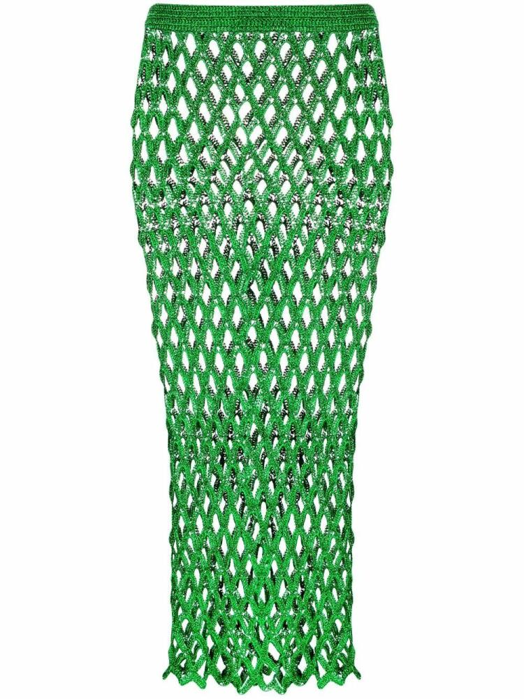 Cult Gaia open-knit pencil skirt - Green Cover