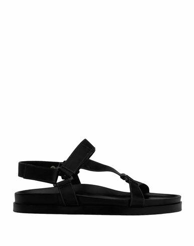 8 By Yoox Man Sandals Black Polyurethane, Polyester, Cotton Cover