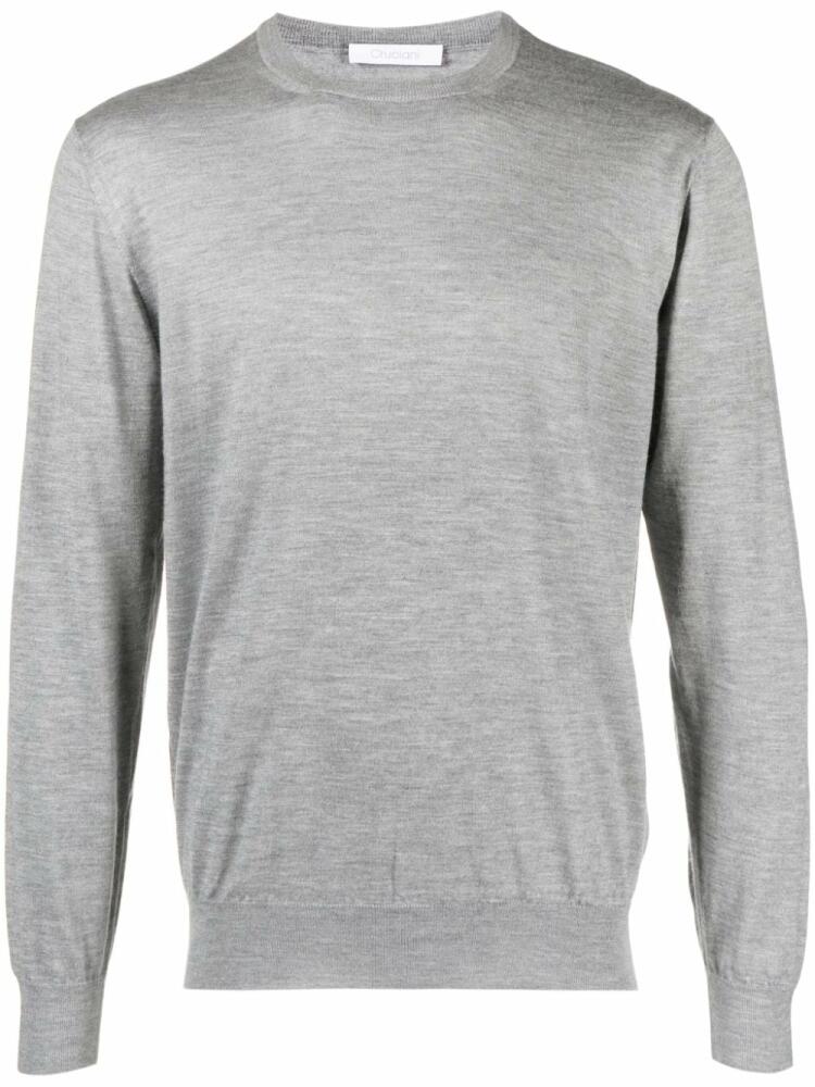 Cruciani crew-neck fine-knit jumper - Grey Cover