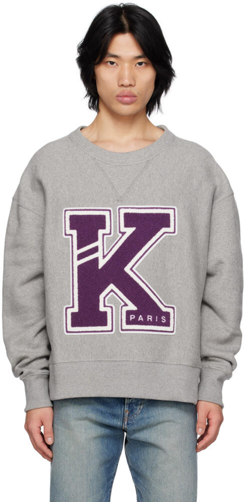 Kenzo Gray Kenzo Paris Varsity Sweatshirt Cover