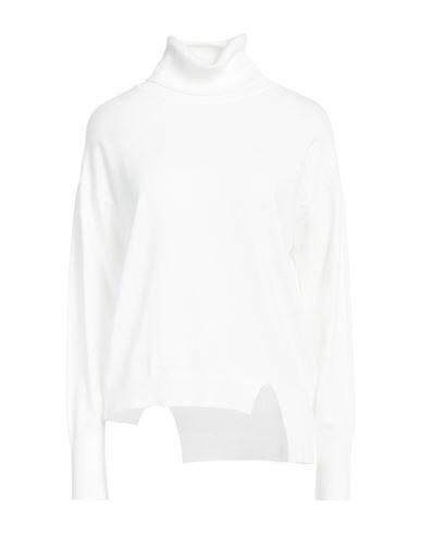 Take-two Woman Turtleneck White Viscose, Polyester, Nylon Cover