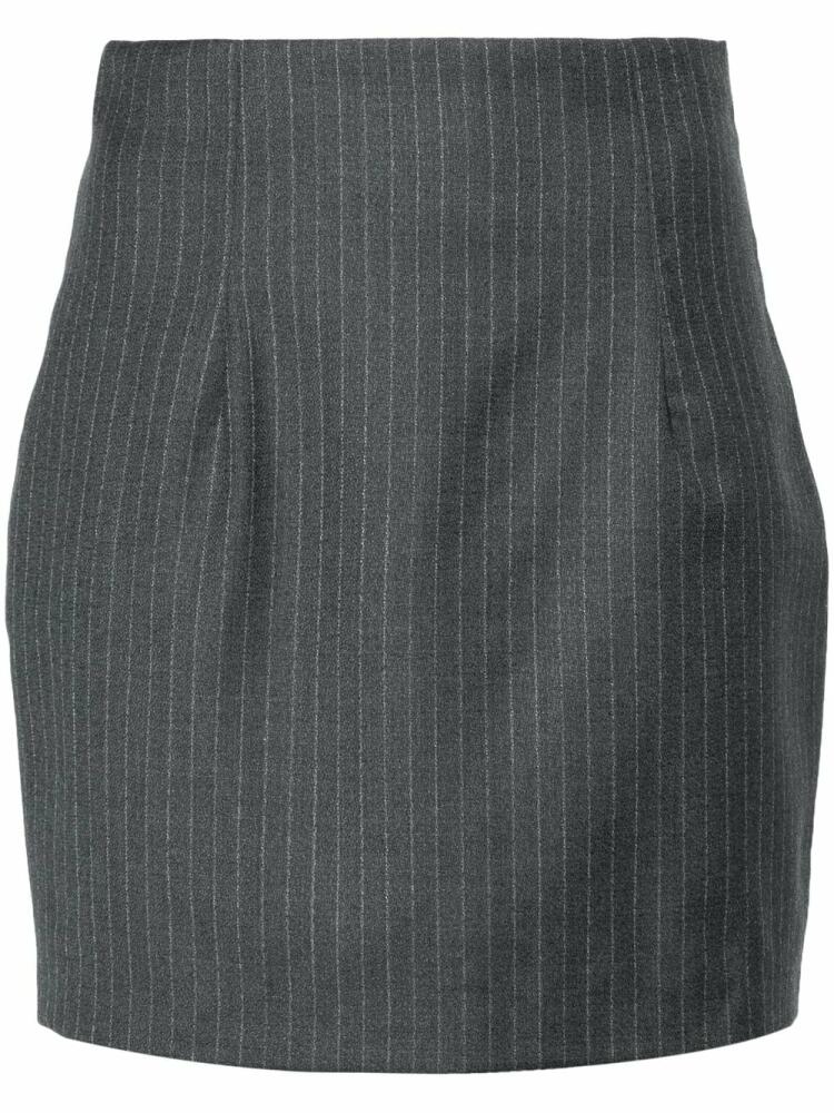 GAUGE81 Mani pinstriped mini skirt - Grey Cover