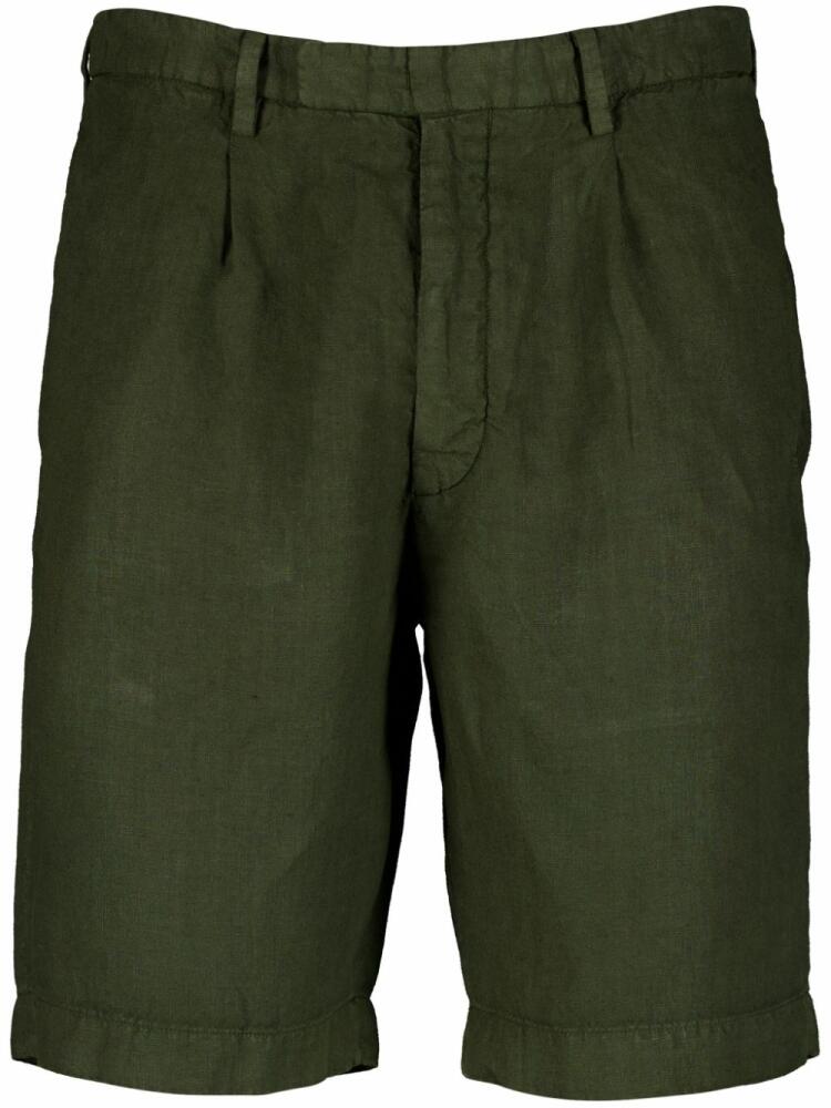 Boglioli linen bermuda shorts - Green Cover