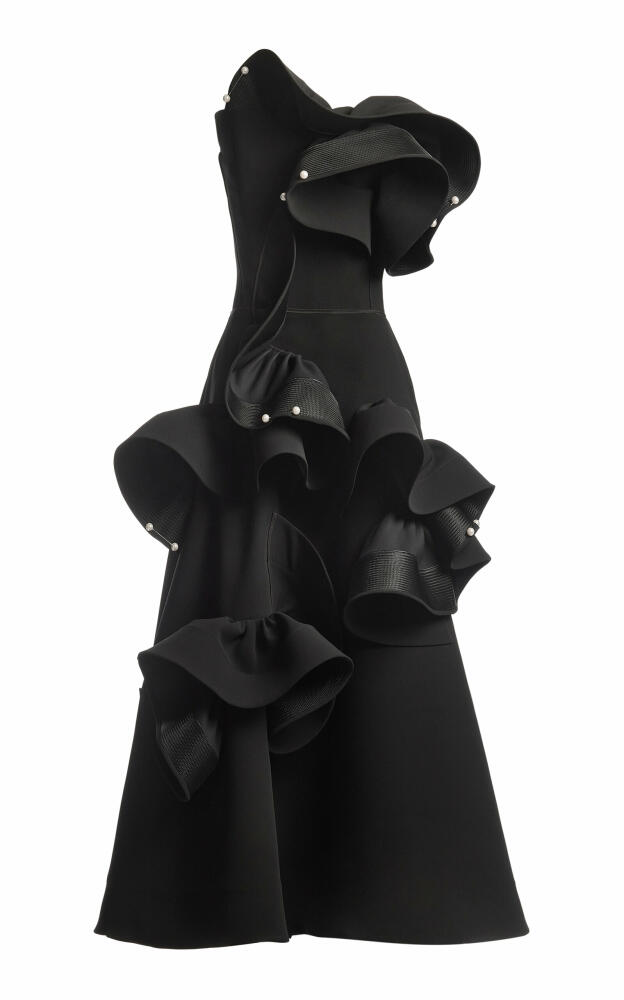 Maticevski - Atonement Ruffled Midi Dress - Black Cover