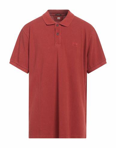 C. p. Company Man Polo shirt Brick red Cotton Cover