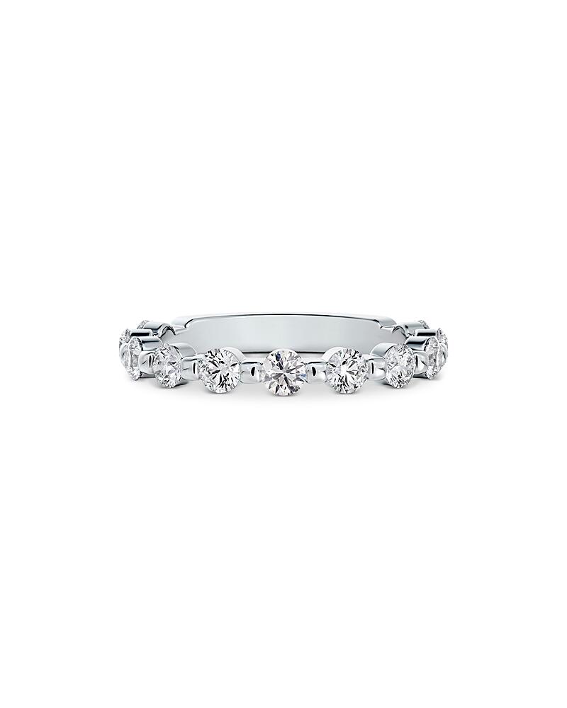 De Beers Forevermark Platinum Bridal Shared Prong Diamond Band Ring Cover