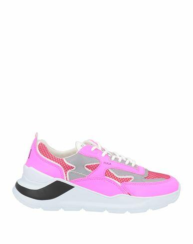 D. a.t. e. Woman Sneakers Fuchsia Leather, Textile fibers Cover