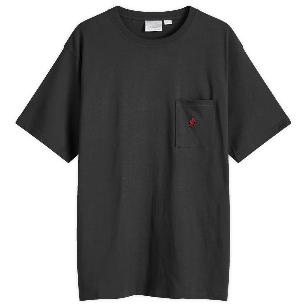 Gramicci Men's One Point Pocket T-Shirt in Vintage Black Cover