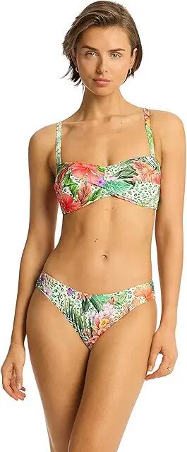 SEA LEVEL SWIM Dolce Twist Bandeau (Green) Women's Swimwear Cover