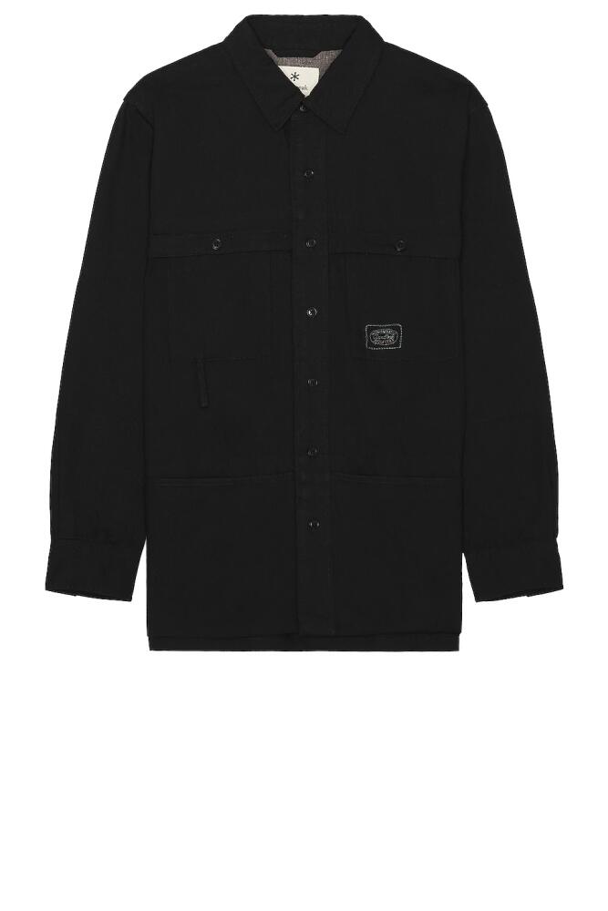 Snow Peak TAKIBI Light Denim Utility Shirt in Black Cover