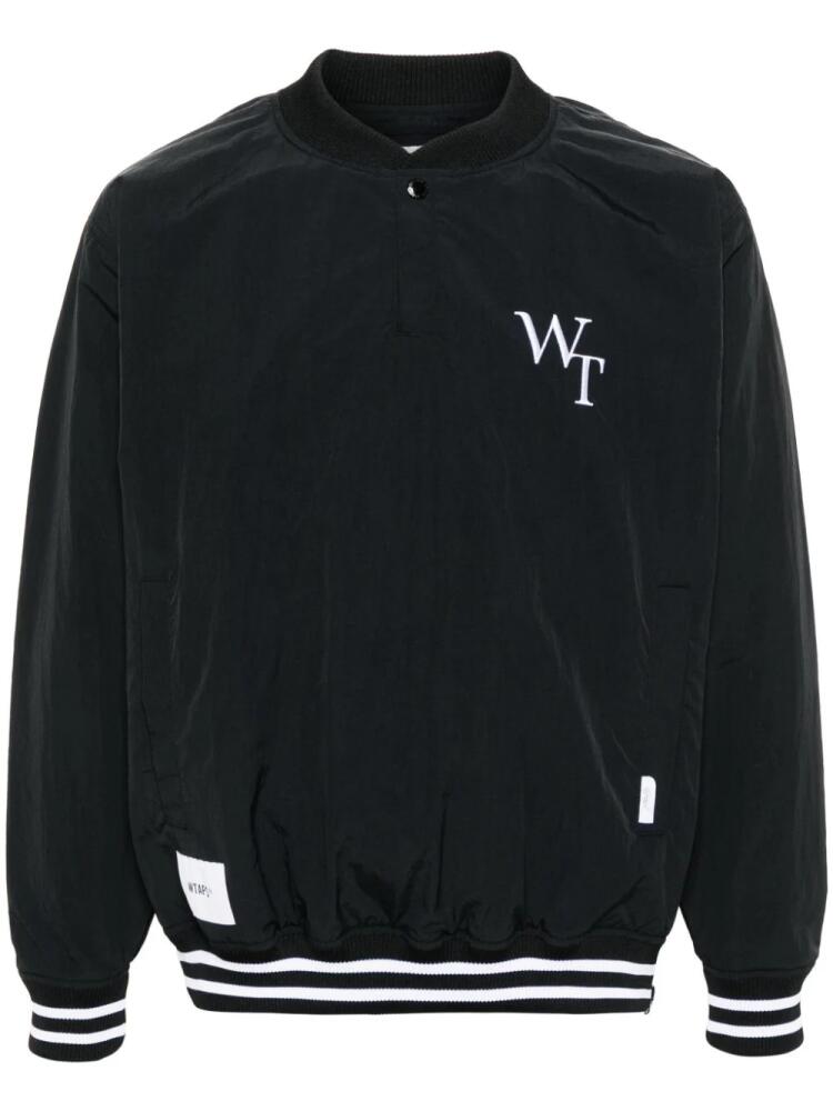 WTAPS logo-embroidered bomber jacket - Black Cover