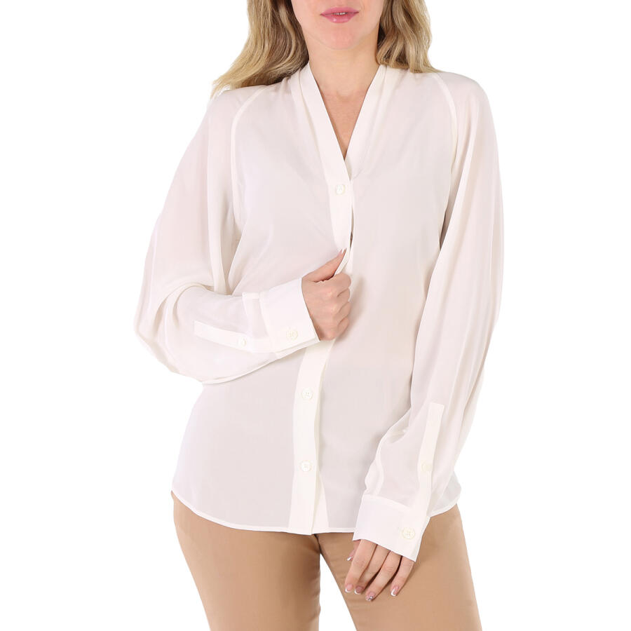 Burberry Ladies Natural White Fion Long-Sleeve Shirt Cover