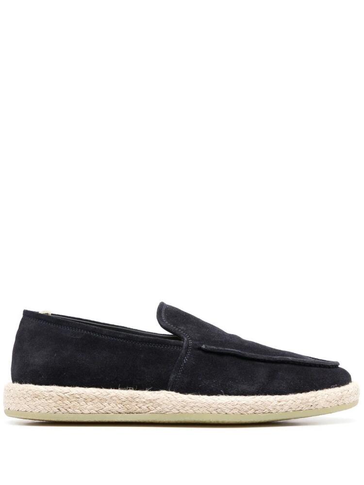 Officine Creative Roped slip-on suede loafers - Blue Cover