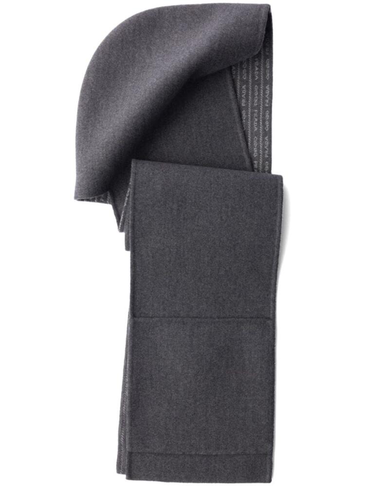 Prada hooded wool scarf - Grey Cover