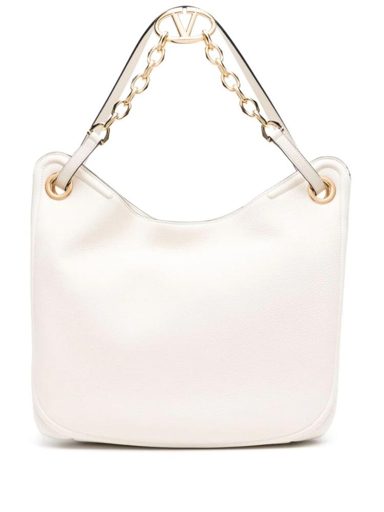 Valentino Garavani VLogo Moon leather tote bag - White Cover