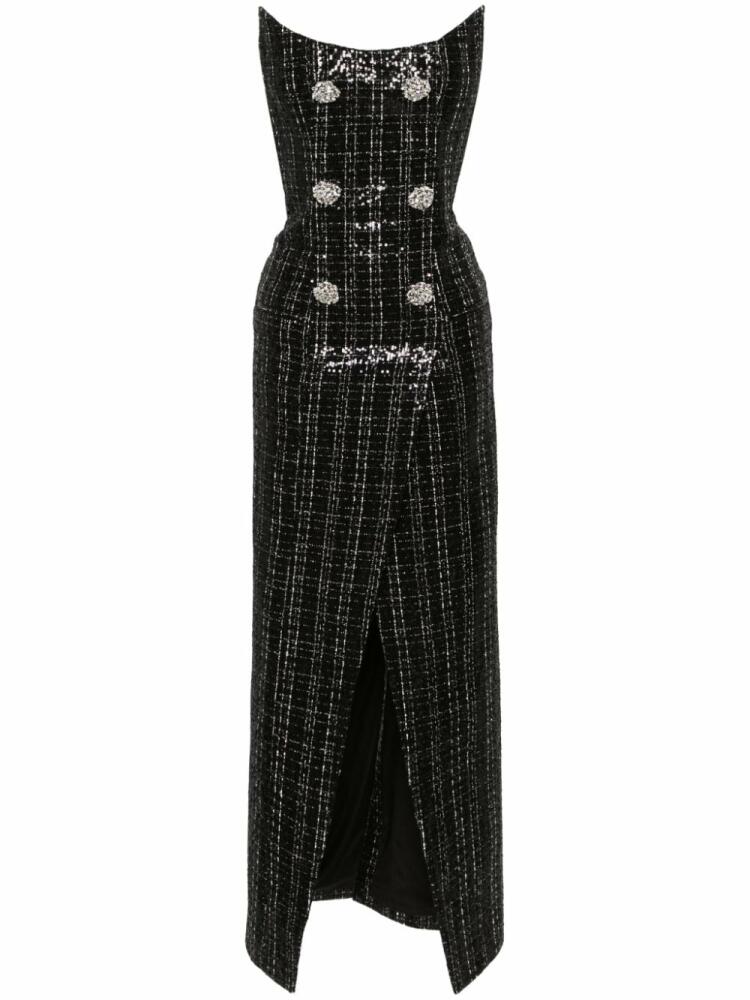 Balmain sequinned metallic tweed gown - Black Cover