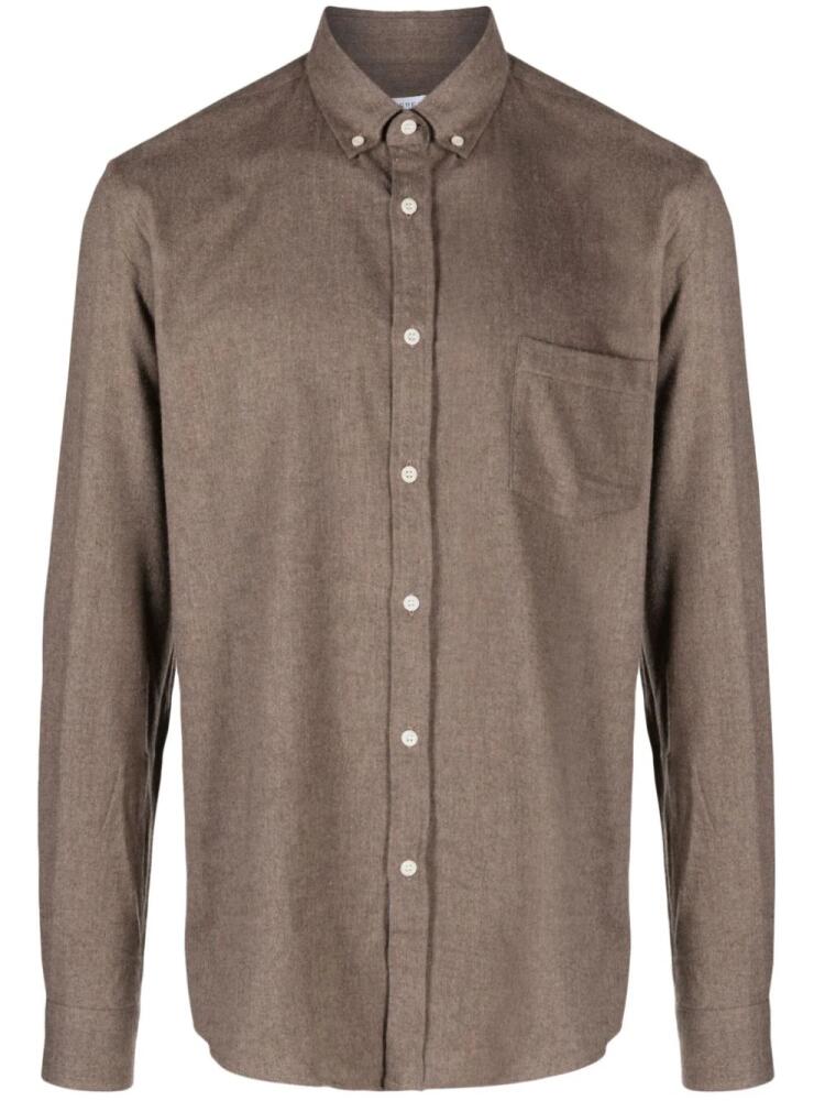 Sunspel flannel cotton shirt - Brown Cover