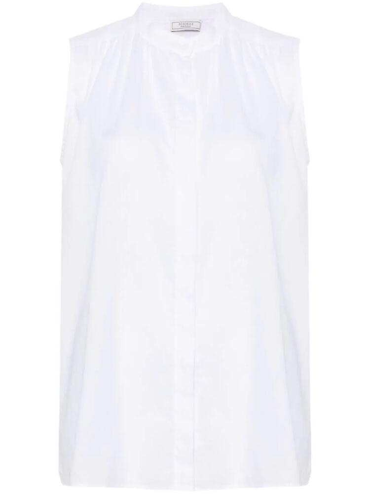 Peserico pintuck-detail cotton blouse - White Cover