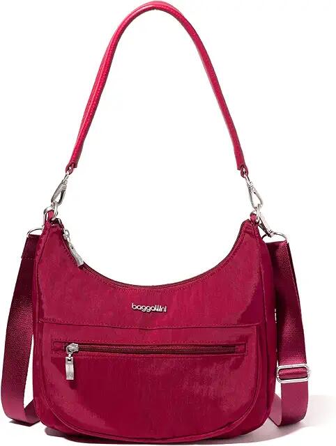 Baggallini Modern Pocket Half Moon Bag (Beet Red) Handbags Cover